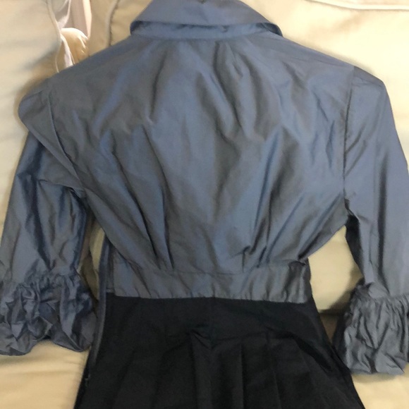 BCBG MaxAzria Taffeta Dress Black/Grey Size 0 - Picture 6 of 7